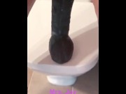 Preview 3 of My Tight Pussy Lips Grip My Big Black Dildo So Hard Watch While My Tight Cunt Stretches While I Cum