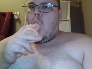 Preview 2 of Sucking and playing with my dildos