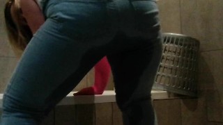 Bbw Pissing In Her Jeans And Squeezing It In Her Mouth