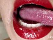 Preview 6 of Red lips and wet tongue