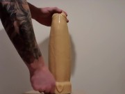 Preview 3 of Twink lad taking monster dildos gaping ass