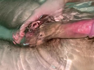 Amateur Guy Moaning While Jerking off Big Cockin Bathtube - 4K