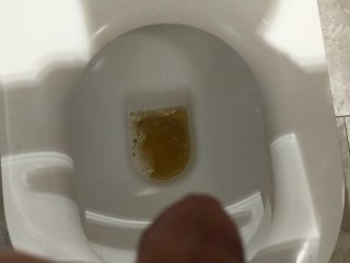 public toilet, pov, solo male, pissing