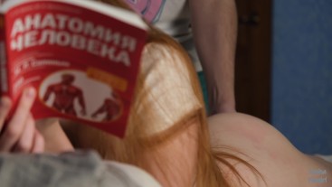 Изучение анатомии с рыжей школьницей из России