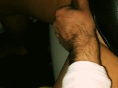 Fingered coworker in car outside boyfriends apartment