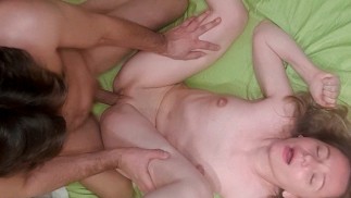 Girl Deep Sucks Dick, Rides Top And Receives Cumshot Inside