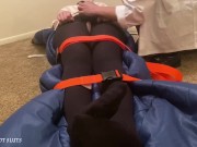 Preview 5 of Sexy Foot Fetish Girl Patient in Medical Restraints and Spitmask by a Teasing Doctor Part1