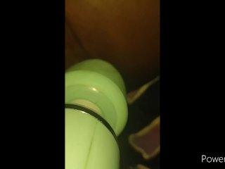 Masturbating in_the dark alley while in the car