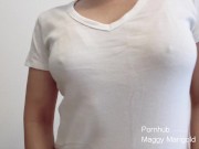 Preview 1 of "Japanese Nipple play" I'm touching my nipple over my t-shirt