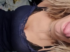 Some long tongue and spit fetish