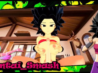 Titty Pieprzy Caulifla z Twojego POV, Połyka ładunek - Dragon Ball Super Hentai.