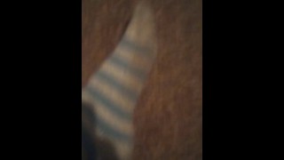 Cute fuzzy striped vuile sokken (geen audio)