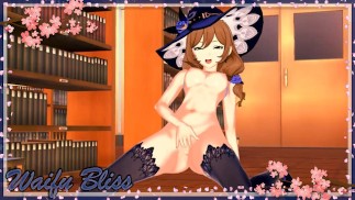 Лиза из Genshin Impact перебирает пальцы в библиотеке.