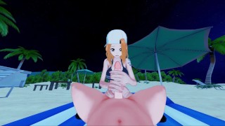 娜美在海滩上性交。