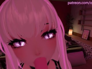 Beautiful POV Blowjob_in VRchat - with Lewd Moaning and ASMR Noises [VRchat Erp, 3D Hentai]