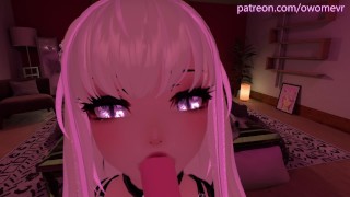 Lovely Point-Of-View Blowjob In VR Chat With Offensive Groans And ASMR Sounds VR Chat Erp 3D Hentai