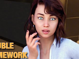 porn game, double homework, pc game, petite