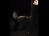 Fucked faggot on the street. Full clip on Onlyfans (israelimistress) 