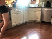 Preview 3 of HOUSESITTING III - PISSING ALL OVER THE KITCHEN FLOOR!!