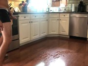Preview 6 of HOUSESITTING III - PISSING ALL OVER THE KITCHEN FLOOR!!