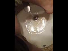 FTM Piss In Sink At Work