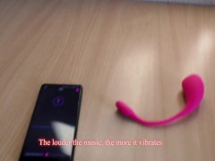Video Sound controlled vibrator in public place - Lovense Lush 2 unusual test | Letty Black