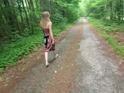 Preview 2 of The Best Little Slut Sarah Evans Flashes Her Body In Public as She Walks Down the Road. Perfect Slut