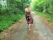 Preview 3 of The Best Little Slut Sarah Evans Flashes Her Body In Public as She Walks Down the Road. Perfect Slut