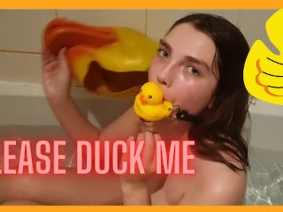 18 year old, rubber duck, under water, solo