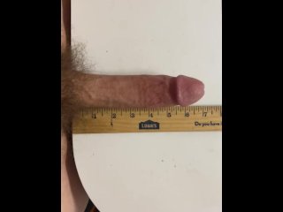 7 inch cock, vertical video, cock measuring, dick measuring