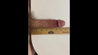 Measuring And Playing With The Big Cock