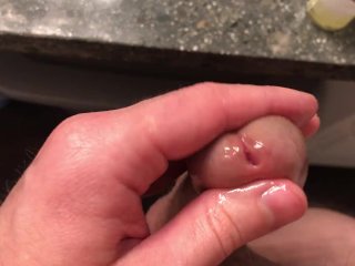Close up coconut oil masturbating