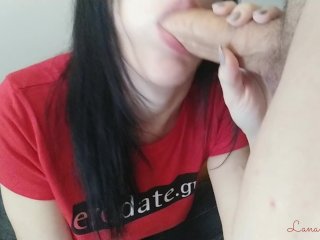 Blowjob and facial is the best present for_Valentine's Day!Greek amateur