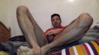 Boy with sexy feet want to cum inside ass hole