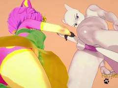 Pokemon Hentai - Deerling hard sex with Mewtwo