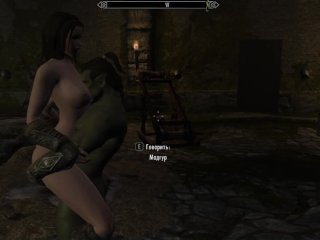 Skyrim. Lida gets fucked by green orcs. Insatiable porn  Adult games