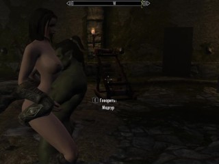 Skyrim。 リダは緑のオークに犯される。 飽くなきポルノ| アダルトゲーム
