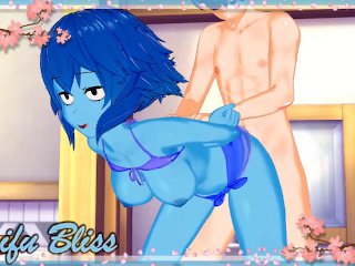 Lapis Lazuli gets lifted up and fucked. Cums on her ass.