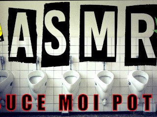 JOI-ASMR French / Mon Pote SUCKS me in the WC of a TEUF