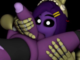 Purple Guy, purple girl, handjob, fnaf