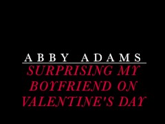 Video Abby Adams surprises her boyfriend on Valentine's Day 2021 4K POV
