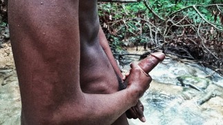 I Slowly Stroke and Choke my Monster Cock while I fantasise- (with Dirty Text)