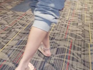 mature, barefoot, public feet, toes
