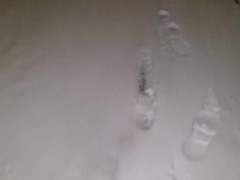 Asmr walking in crunchy snow 