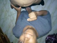 Suppose To Be Working At Home Quarantine Ebony Stepsister Started Dick Sucking