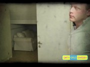 Preview 6 of Swedish Hot Mom (Busty MILF) Fucking in the laundry room in the Basement. Svensk Porr