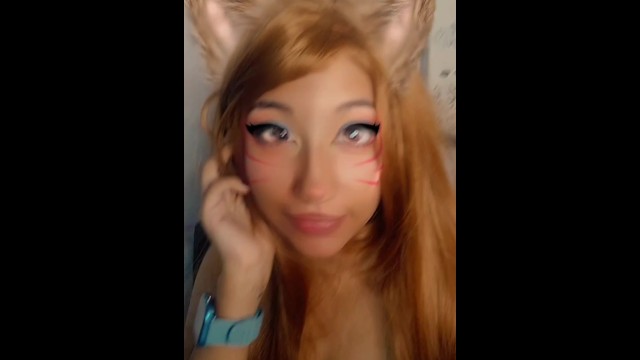 Ahri Cosplay Egirl Neon Boobs Cyberpunk - Patreon: CatyBlackRose League of Legends