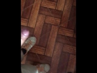 Hot Latin guy with a nice cock and body jerking off