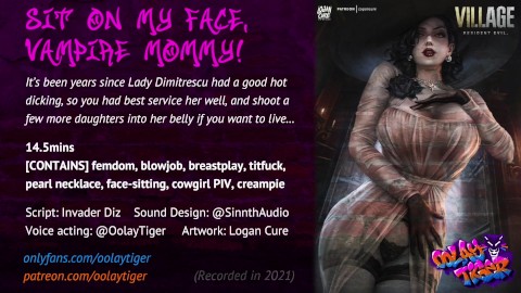 [RESIDENT EVIL] Lady Dimitrescu - Sente-se na minha cara, mamãe vampira! | Áudio Erótico Por Oolay-Tiger