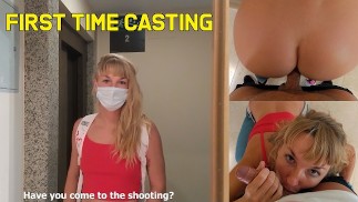 Russian blonde first time came to on porn casting in Czech Republic, but not to Rocco Siffredi
